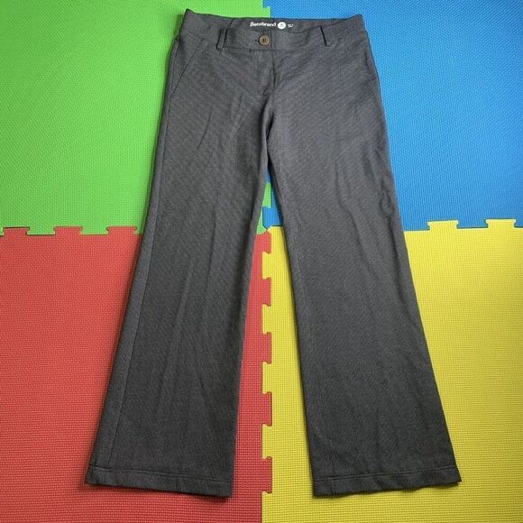 Betabrand Women’s Medium Boot Cut Pull On Dress Pants Yoga Pants Gray Pinstripe - Picture 2 of 8